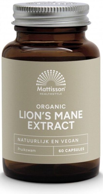 Mattisson HealthStyle - Lion's Mane Extract - Capsules - 60 Stuks - Biologisch