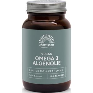 Mattisson - Vegan Omega 3 Algenolie - Vetzurenpreparaat - 150mg EPA - 100mg DHA