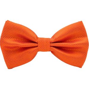 Fako Fashion® - Vlinderstrik - Vlinderdas - Kleine Ruit - 12cm - Oranje