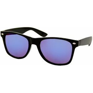 Fako Sunglasses® - Heren Zonnebril - Dames Zonnebril - UV400 - Zwart - Spiegel Paars