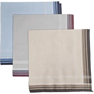 Fako Fashion® - Heren Zakdoeken - Zakdoek - 100% Katoen - 40x40cm - Serie 16 - 3 Stuks