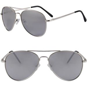 Fako Sunglasses® - Pilotenbril - Piloot Zonnebril - Heren Zonnebril - Dames Zonnebril - Model Bruce - Zilver - Zilver