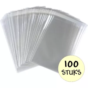 Zelfklevende plastic zakken, 200 stuks, 3 x 20 cm, cellofaanzakjes, 50 µm, transparant, OPP-zak, lang, voor halskettingen, potloden, tandenborstel, koffielepels, rietjes