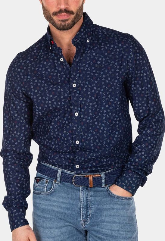 NZA - Te Ko Utu - Lange Mouw Shirt - 100% Katoen - Casual Heren Overhemd