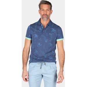 NZA - Navy polo met bloemen - Dusk Navy