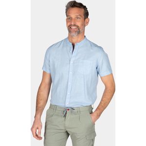 New Zealand - Casual Overhemd - Lichtblauw - Linnen