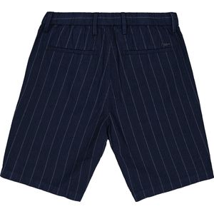 New Zealand - Korte Broek - Donkerblauw Gestreept - Linnen Katoen Mix