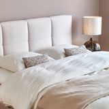 Boxspring bed met opbergruimte - 140x200 cm - Beige - Opbergbed - Barcelona Inclusief matras en topper