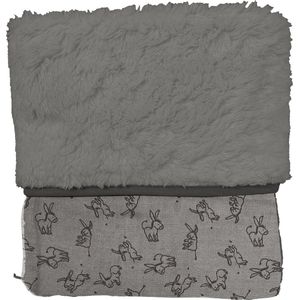 Wiegdeken 75 x 100cm - Wieglaken 100% biologisch katoen - Baby Deken TOG 2.0 Cloudy Grey - Grijs - Snoozebaby