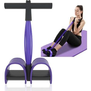 Buiktrainer - sit-up trainingsapparatuur bodybuilding expander full-body trainer voor thuis 6 tubes elastisch trekkoord multifunctionele been-exerciser voor fitness, afvallen, training, yoga