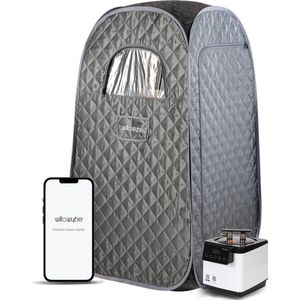 Draagbare Stoomsauna - voor thuis 1 persoon, mobiele stoomsauna SPA, mini-sauna met Bluetooth en infrarood afstandsbediening, outdoor sauna