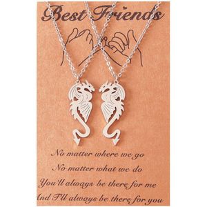 Dinosaurus hanger met ketting, 925 echt zilver, voor meisjes en jongens, halsketting, dino, Sterling zilver, Geen edelsteen