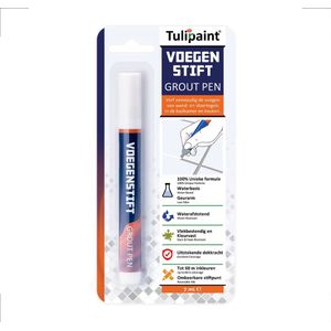 Tulipaint Voegenstift (Wit) - Voegenmarker - Voegenpen - Voegenverf - Voegstift - Voegverf - voegen verven schilderen - voegenwit - voegenfris - voegenreiniger - voegen verf - tegelvoegen schoonmaken schoonmaakmiddel - tegelvoeg voeg stift marker pen