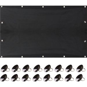Verduisteringsdoek 120 x 70 cm - 100% Verduistering - Eenvoudige installatie met Zuignappen - Donker Maken - Verduisteringsgordijn