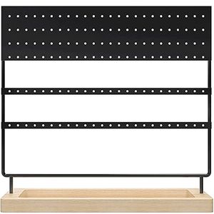 Oorbellenrekje - Zwart - Ruimte Voor 144 Oorbellen - Oorbellenhouder - Oorbellen Display