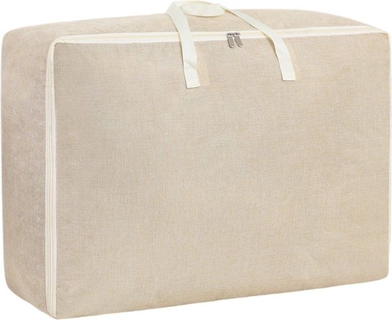 Opbergzak XXL Dekbed Beige 70 x Opbergtas voor Dekbed en Kleding Kledingzak XXL