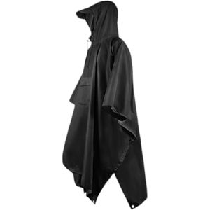 Regenponcho - Zwart - Waterdicht - Lichtgewicht