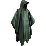 Regenponcho - Groen - Waterdicht - Reflectievlakken