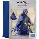 Regenponcho - Blauw - One size fits all - Fietsponcho - Wanderlponcho - Regenpak - Regenjas