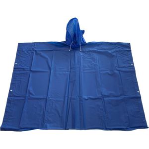 Regenponcho - Blauw - One size fits all - Fietsponcho - Wanderlponcho - Regenpak - Regenjas