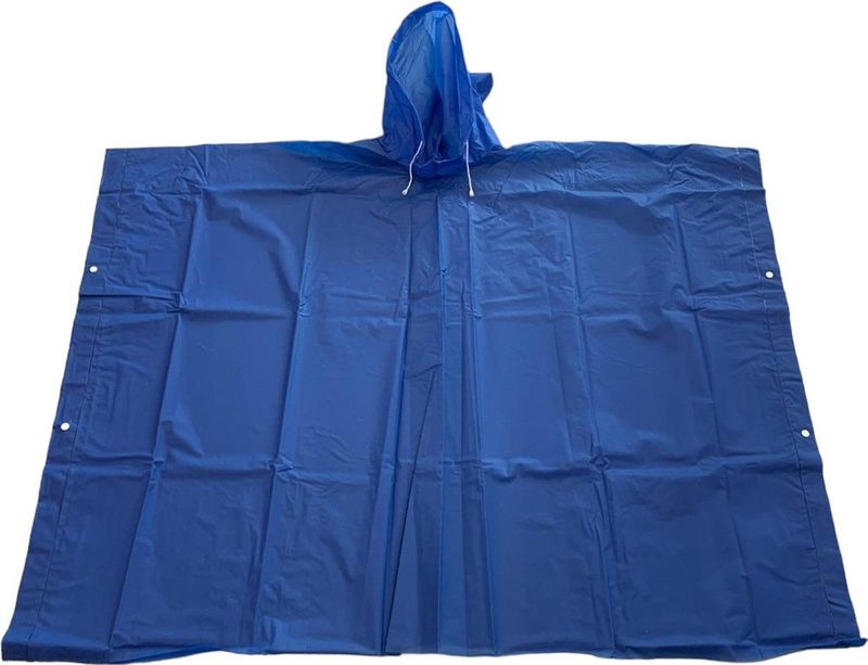 Regenponcho - Blauw - One size fits all - Fietsponcho - Wanderlponcho - Regenpak - Regenjas