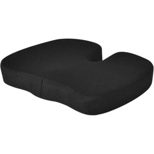 Ergonomisch Zitkussen - Zwart - Stuitkussen & Wigkussen - 45cm - Zitverhoger voor Auto & Stoel
