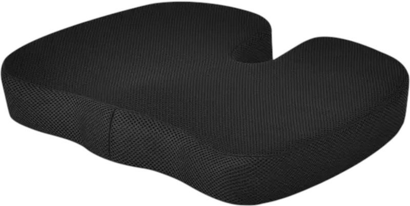 Ergonomisch Zitkussen - Zwart - Stuitkussen & Wigkussen - 45cm - Zitverhoger voor Auto & Stoel