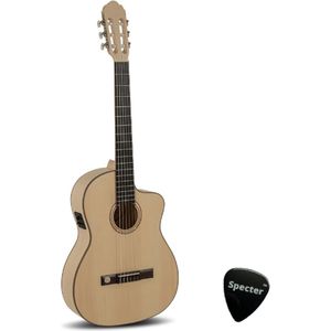 GEWA Semi-Akoestische klassieke gitaar Pro Natura Silver Samba | Met Specter Plectrum