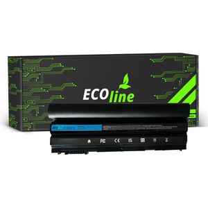 EcoLine - 8858X T54FJ Batterij Geschikt voor de Dell Latitude E5520 E6420 E6520 E6530 (achterkant) / 11.1V 6600mAh.