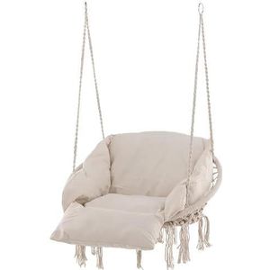 Nest outdoor Leah katoenen tuin hangstoel beige - met zitkussen