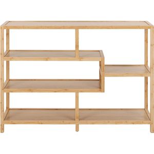 Lisomme Moos Boekenkast Naturel - Bamboe Hout - Laag - Wandkast - Vakkenkast - Dressoir - Scandinavisch - 114 x 35 x 79 cm