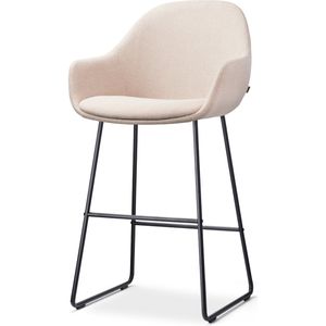 Nolon Nino-Mae Barkruk Beige - met Armleuning - Zwart - 65 cm