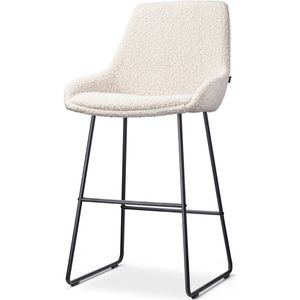 Nolon Nino-Isa barkruk bouclé beige - zwart onderstel - 65 cm