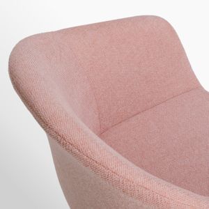 Nolon Nora-Otis eetkamerstoel zacht roze - zwart onderstel - set van 2