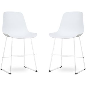 Nolon Nino-Pip barkruk wit - wit onderstel - 65 cm - set van 2