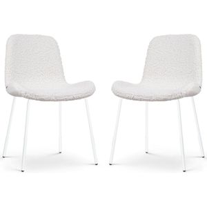 Set van 2 eetkamerstoelen Nora-Fé teddy | Nolon
