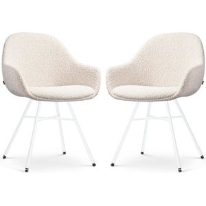 Set van 2 eetkamerstoelen Noa-Mae bouclé | Nolon