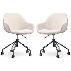 Set van 2 bureaustoelen Nout-Mae bouclé | Nolon