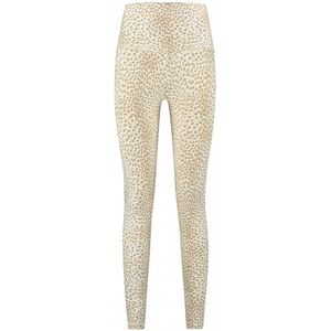 Deblon - Classic Legging - Cheetah Latte - Stretchjersey - Hoge Tailleband