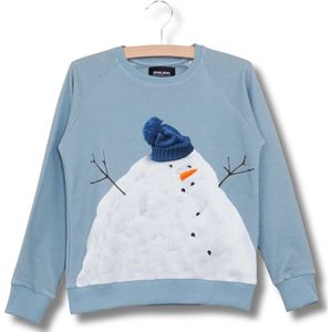 SNURK - Mr. Snowman - Trui - Blauw - 95% Katoen - GOTS Keurmerk