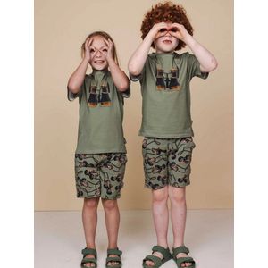 SNURK - Kids T-Shirt - Groen - Biologisch Katoen - Verrekijker-Motief