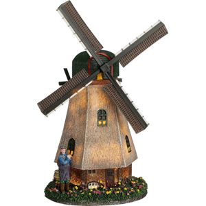 Verlichte kerst lantaarn met sneeuwpop (batterijen) Warm wit - Kerstdecoratie voor de woning