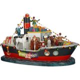Luville - Molendam - Kerstdorp Miniatuur - Pakjesboot - 32,5 x 17,5 x 19 cm