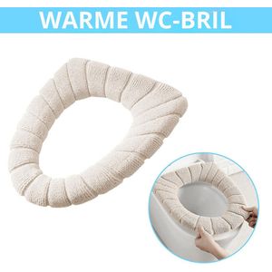 Waledano® Toiletbril Hoes Wasbaar - WC Bril Cover - Duurzaam Toiletbril - Warme - Rekbaar - Herbruikbaar - WC-Brilhoesje -Toilet Seat Cover - Zachte Toiletzitting Beige