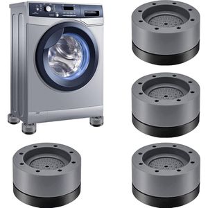 Waledano® Wasmachine Trillingsdempers - 4 Stuks - Schokdempers - Stapelbaar - Droger - Vaatwasser - Verhoger - Extra Dik Antislipvoeten