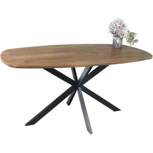 Hero Eettafel Ovaal 160cm Bruin Gemakkelijke Montage