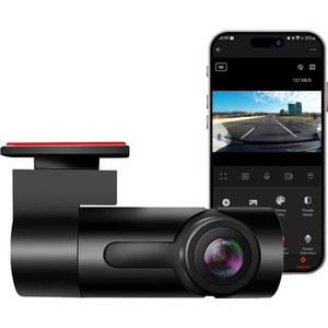 VCTparts Dashcam FullHD Auto Recorder 1CH Wifi Camera 1080P Groothoek Lens Zwart