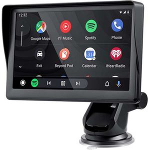 VCTparts Smart Navigatiesysteem Touchscreen Scherm met Zuignap 7inch Scherm [Draadloos Apple Carplay & Android Auto]