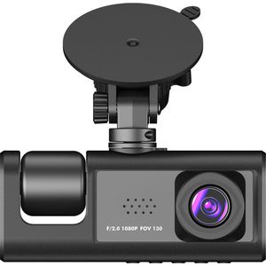 VCTparts® Dashcam HD 1080P 3CH Auto Recorder met Binnenzijde Camera Zwart