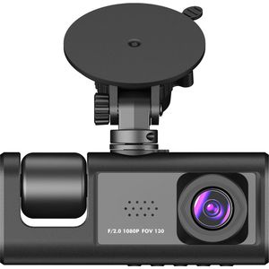 VCTparts Dashcam HD 1080P Auto Recorder met Binnenzijde Camera Zwart